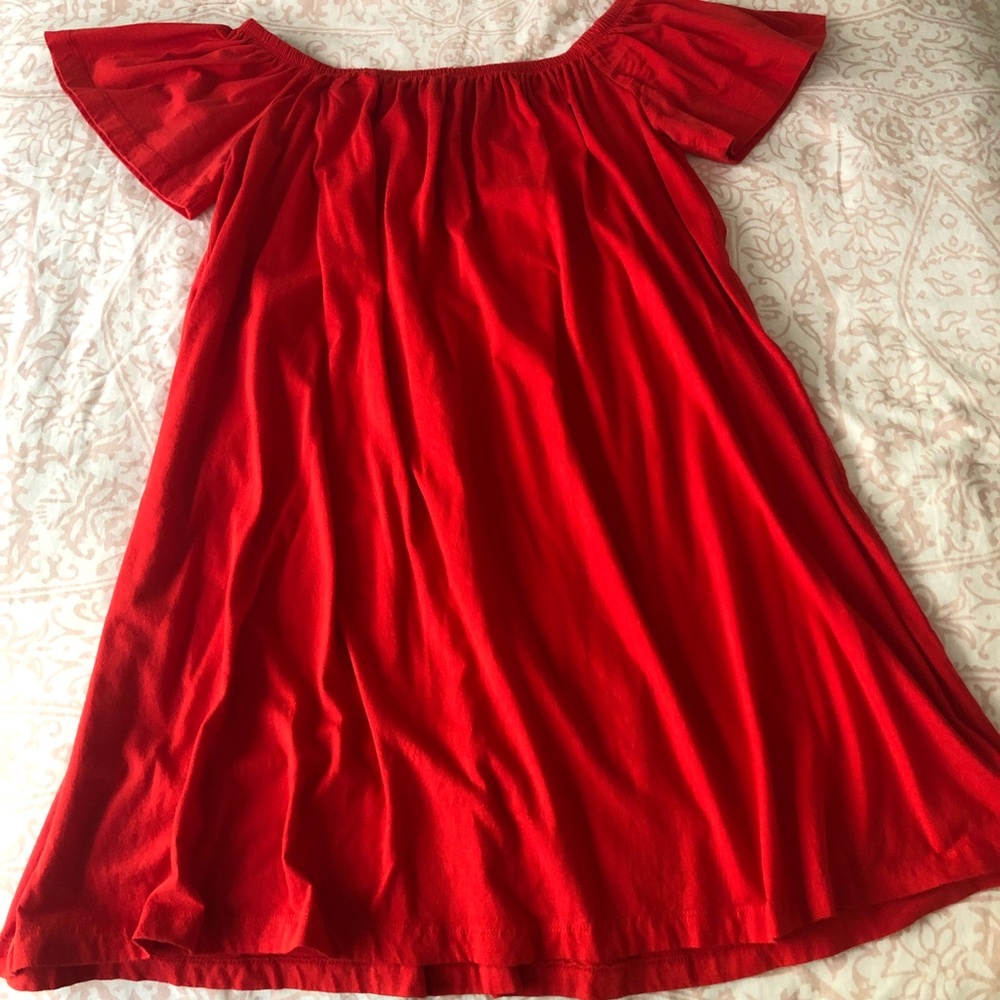 ASOS  red cute off the shoulders dress